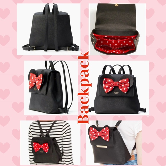 Kate Spade New York X Minnie Mouse Small Neema Backpack, Wallet, & Crossbody NWT - Picture 2 of 13